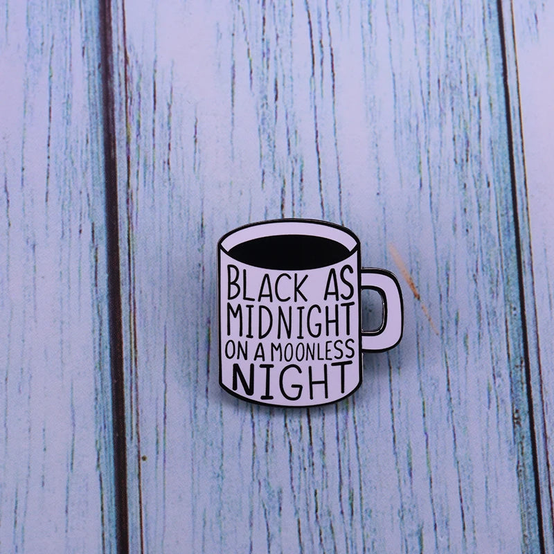 Twin Peaks Pin Damn Fine Double R Coffee Agent Cooper Diane Badge Shovel Black Lodge Owl Brooch David Lynch Movie Fans Addition