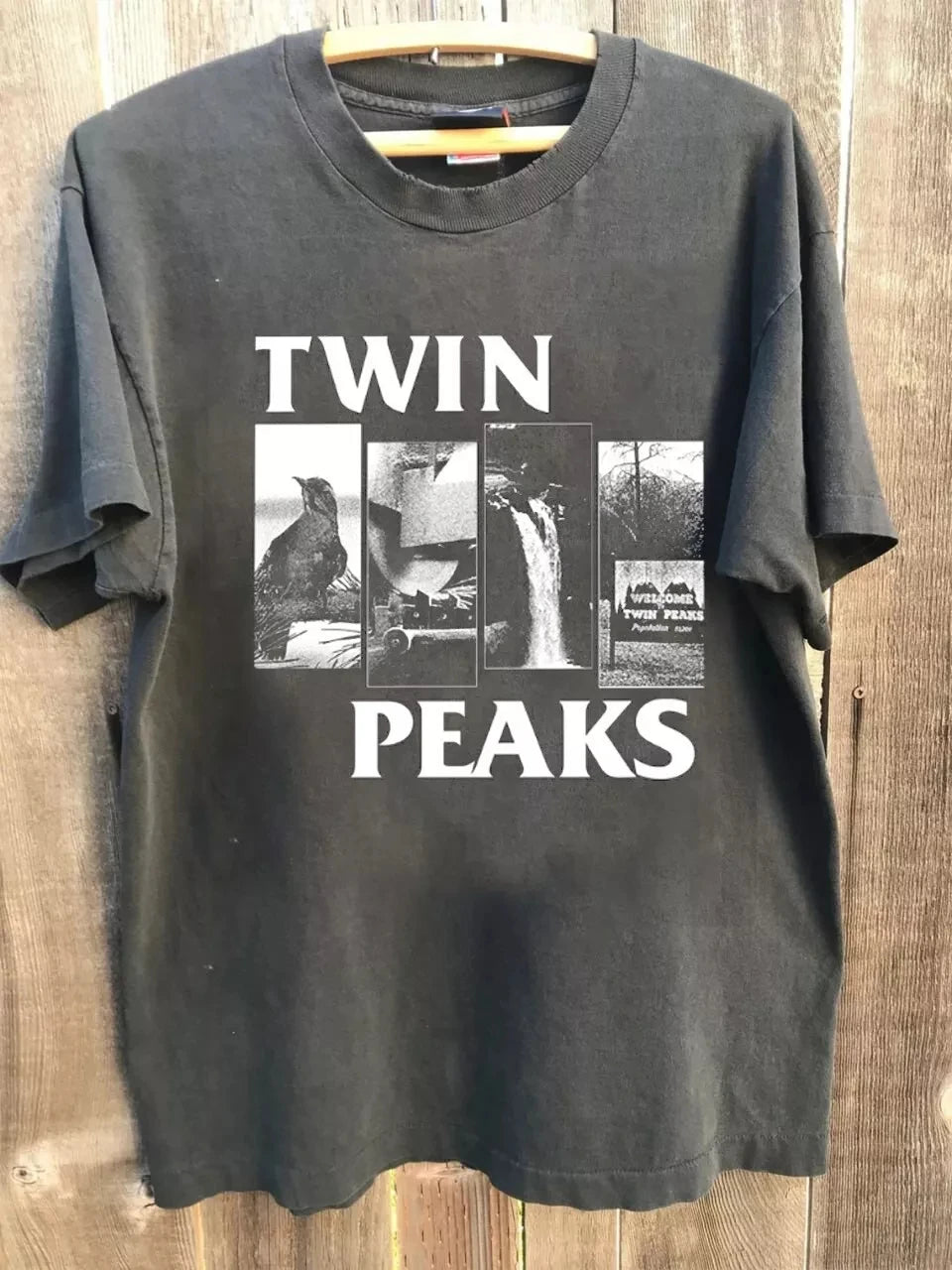 Remake Twin Peaks Basic Charcoal T shirt Retro style classic tee S-4XL Graphic Short Sleeve Shirt Unisex Men Women Summer